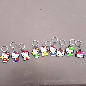 Hello Kitty Keychains Set of 9 Key & Card Holders Sanrio Character